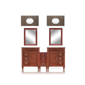 Martinsville 73" Double Basin Vanity with 12" Center Drawers Unit