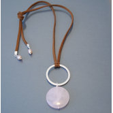 Sterling Silver Rose Quartz "Coffee in Aspen" Necklace