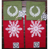 Snowflake Guest Towel and Wreath Cocktail Napkin Set