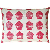 Cupcake All Over Pattern Block Print Accent Pillow
