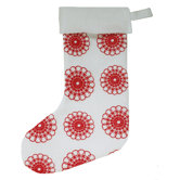 Doily Block Print Stocking