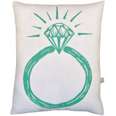 Ring Block Print Squillow Accent Pillow