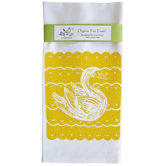 Organic Swan Block Tea Towel