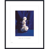 Relief Pitcher Metal Framed Art Print