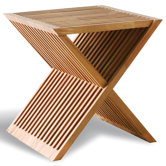 Slatted X Stool