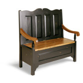 Painted Provence Monks Bench in Antique Black