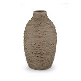 Brown Cylinder Rustic Vase