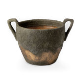 Rustic Copper and Gray Handled Pot