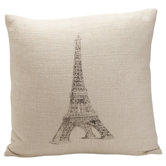 Auron Eiffel Tower Print Pillow