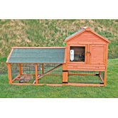 Rabbit Hutch with Outdoor Run and Wheels