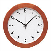 Round Light Cherry Bezel Wall Clock