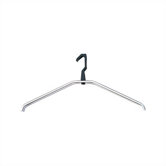 Self-Aligning Natural Anodized Aluminum Coat Hanger with Black Hook