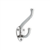 Brass Base Coat/Hat Hook with Polished Chrome Finish