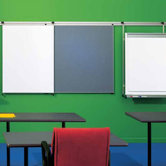 Tactics Plus&reg; Aluminum Wall Track with Display Rail and Writing Surface Kit