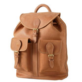 Leather Drawstring Backpack