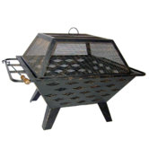Diamond Sides Steel Fire Pit