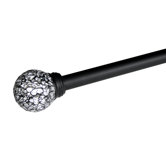 Marina Window Rod Set in Silver and Matte Black
