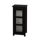 Chesterfield Floor Cabinet with Single Glass Door in Dark Espresso