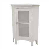 Madison Avenue White Corner Floor Cabinet
