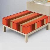 Cube Fabric Cocktail Ottoman