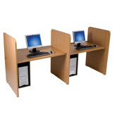 Teak H Study Carrel Add On