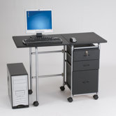 Fold-N-Stow Computer Workstation