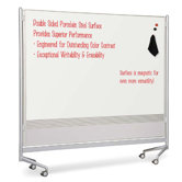 Mobile Partitions, Porcelain, 76"x12"x74", White