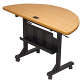 l48" W Half-Round Flipper Table
