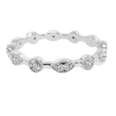 Sterling Silver Diamond Accent Stackable Ring