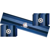 I Sea Life Embroidered Sailboat Table Runner with Ships Wheel Placemat (Set of 4)