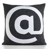 "@" Decorative Pillow
