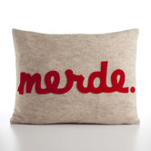 "Merde" Decorative Pillow