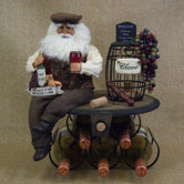 Crakewood Santa Claus 5 Bottle Tabletop Wine Rack