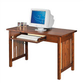 Craftsman Home Office 50" W Single Drawer Library Computer Desk