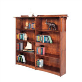 63" H Double Open Bookcase