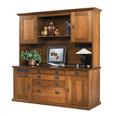 Craftsman Home Office 72" W Office Credenza with Hutch