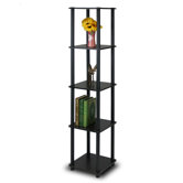 5 Tier Corner Square Rack Display Shelf