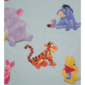 Pooh Quiet Lined Single Curtain
