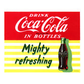 Coca Cola Mighty Refreshing Stretched Canvas Print