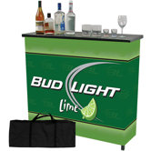 Bud Light Lime 2 Shelf Portable Bar Table with Case