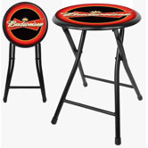 Budweiser Cushioned Folding Stool in Black