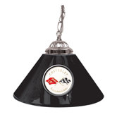 Corvette C1 14" Single Shade Bar Lamp in Black