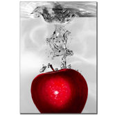 Red Apple Splash by Roderick Stevens, Canvas Art - 32" x 22"