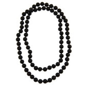 36 Inches Black Onyx Knotted Necklace