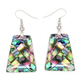Trapezoid Abalone Shell Dangle Earrings