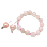 Rose Quartz Knotted Beaded Bracelet