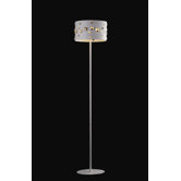 Jewel 3 Light Floor Lamp in White