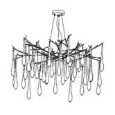 Droplet 6 Light Pendant in Chrome