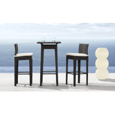 Railay Outdoor Pub Table Set in Dark Brown