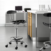 Height Adjustable Drafters Office Chair with Footring
